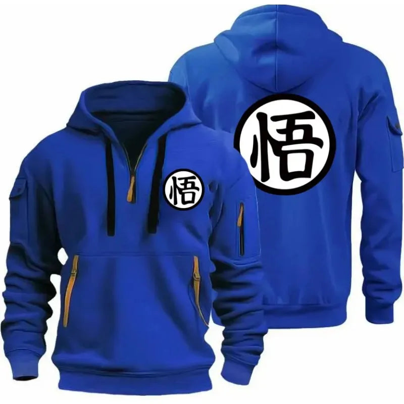 Anime cartoon Wukong printed fashionable hoodie, daily comfortable pullover, casual versatile sports shirt