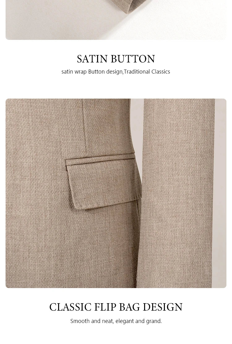 Novo terno masculino de 2 botões, design moderno azul, blazer de escritório, traje masculino de luxo, acabamento com miçangas na borda
