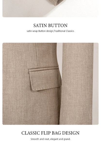 Novo terno masculino de 2 botões, design moderno azul, blazer de escritório, traje masculino de luxo, acabamento com miçangas na borda