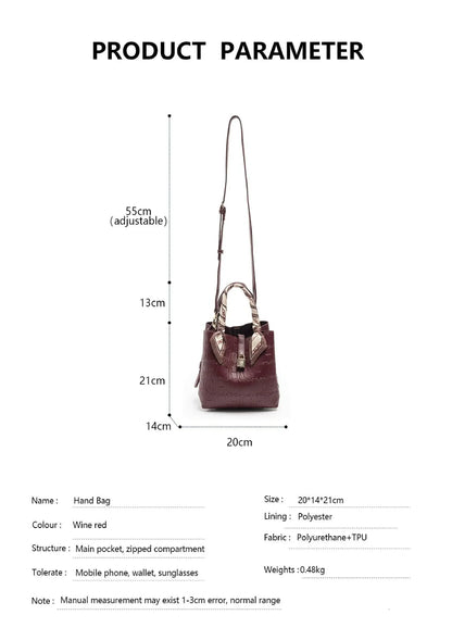 Large Capacity Handbag Luxury Brand Temperament Letter Print with Lock Design 2025 Trendy Women's Crossbody Bag