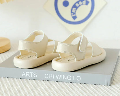 New Children Summer Sandals Boys Girls Fashion Pure Color Hook Sandals Baby Soft Breathable Shoes Kids Summer Beach Sandals