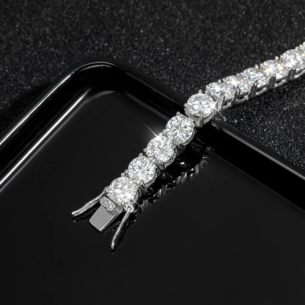 6.5mm D Color Moissanite Tennis Bracelets 4 Prong Setting Classic Trendy Women Man Fine Jewelry s925 Sliver Bracelet