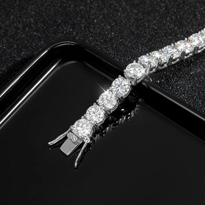 6.5mm D Color Moissanite Tennis Bracelets 4 Prong Setting Classic Trendy Women Man Fine Jewelry s925 Sliver Bracelet