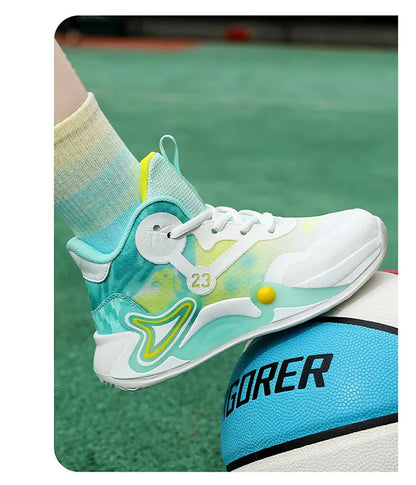 Children Basketball Shoes Breathable Mesh Boys Girls Fashion Sneakers School Sport Shoes Kids Casual Trainers Outdoor Athletic