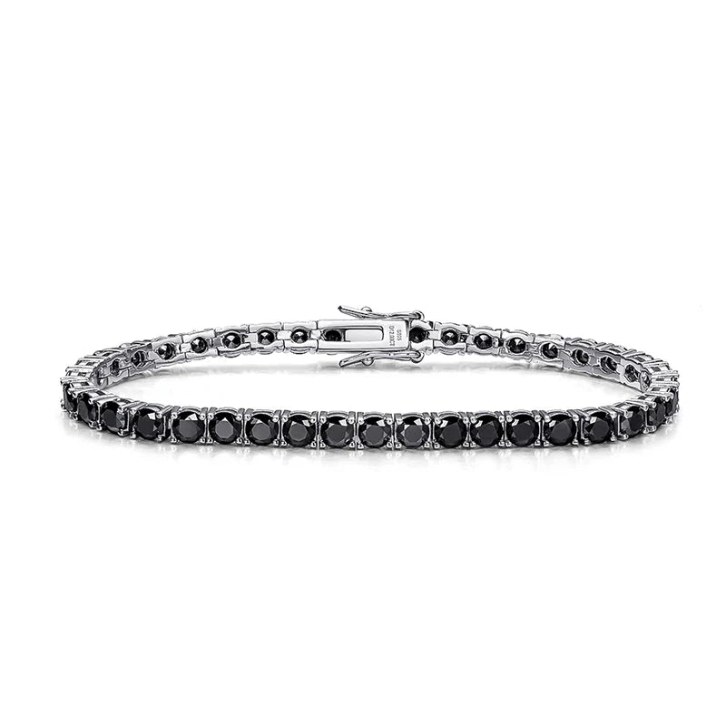 3/4/5mm Pass Diamond Test Moissanite Tennis Bracelets for Women Men Original 925 Sterling Silver Bangles with Certificate