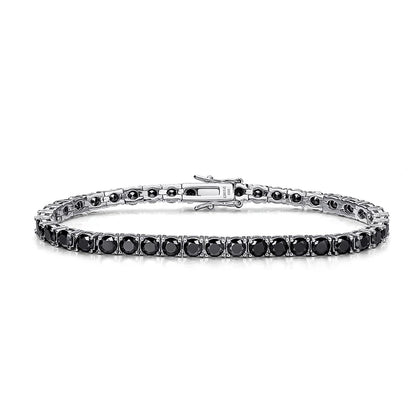 3/4/5mm Pass Diamond Test Moissanite Tennis Bracelets for Women Men Original 925 Sterling Silver Bangles with Certificate