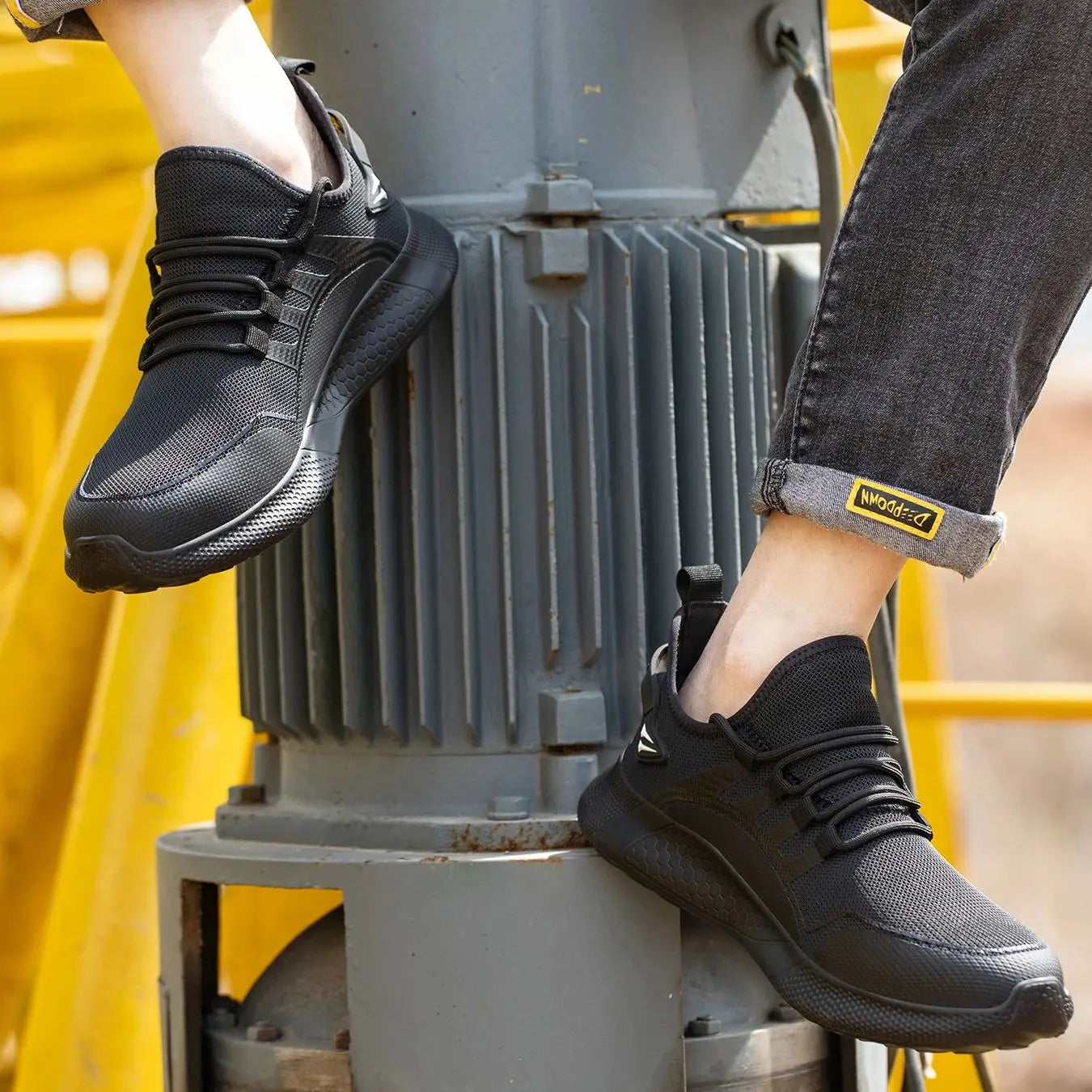 Men Safety Shoes For Work Safety Boots Protect Breathable Anti-smash Steel Toe Sport Work Sneakers Construction Security Boots