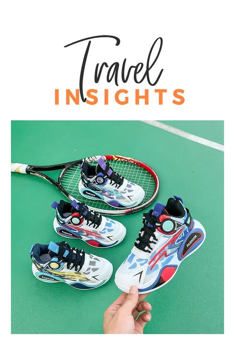 Kids Sneakers Breathable Mesh Sports Shoes for Children Boys Lightweight Basketball Shoes 2025 New Casual Sneakers Boys Trainers