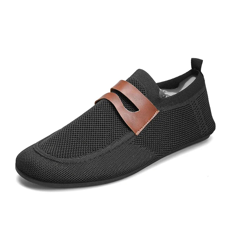 Men's Non Slip Loafers Thin Bottom Breathable Casual Slip on Lightweight Fashion Loafer Comfortable Driving Office Shoes