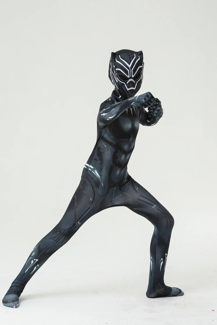 Anime Black Panther And Wizard of Oz Cute Lion Cosplay Costume Bodysuits Children For Men Boys Halloween Superhero Jumpsuits