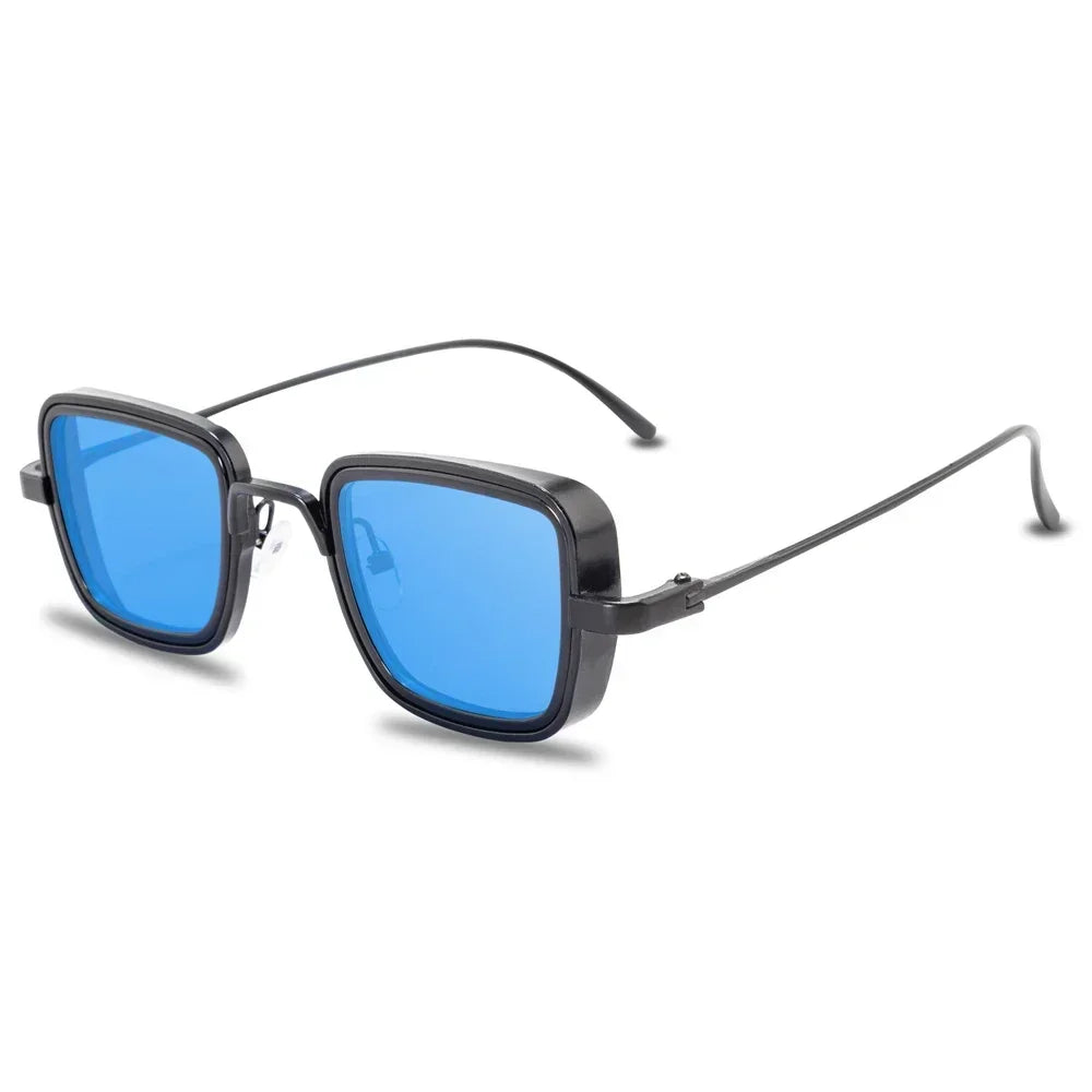 Brand Shades Men Women Sun Glasses UV400 Square Vintage Metal Steampunk Sunglasses