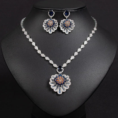 Personalised Original Sturdy Shell Bloom Flower Jewellery Set Bridal Wedding Party Dating Holiday Ladies Jewellery S-347