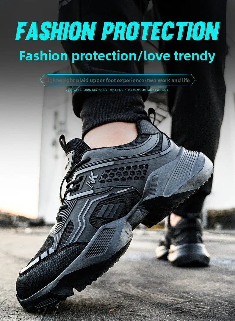 Labor Protection Shoes Are Lightweight Odor Resistant Breathable Smash Resistant Puncture Resistant Wear-resistant Safe for Work