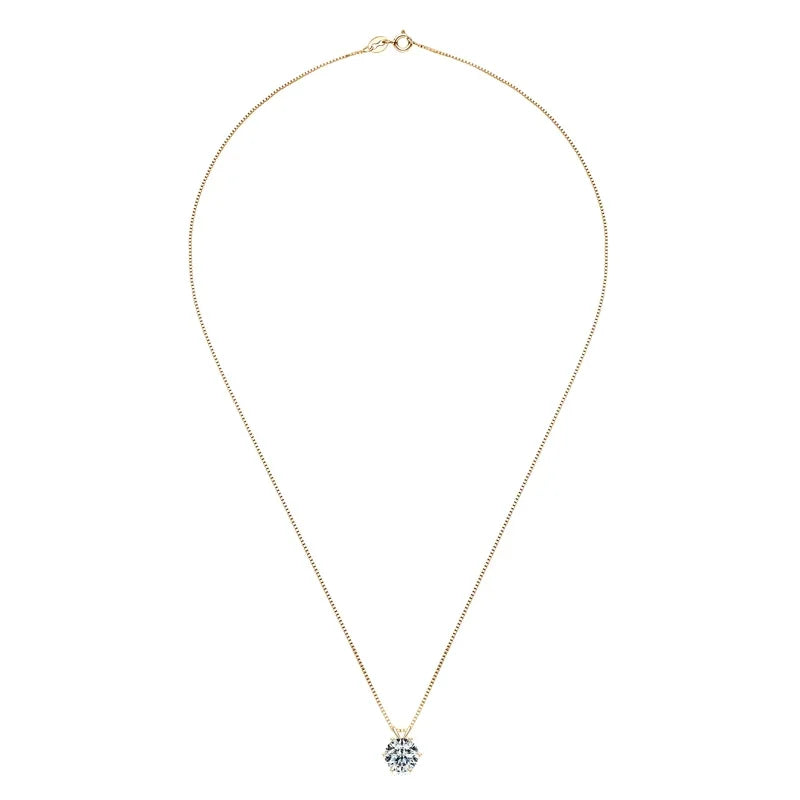 Pendant Necklaces S925 Sterling Silver Solitaire Necklace Chains For Women Jewellry Gifts