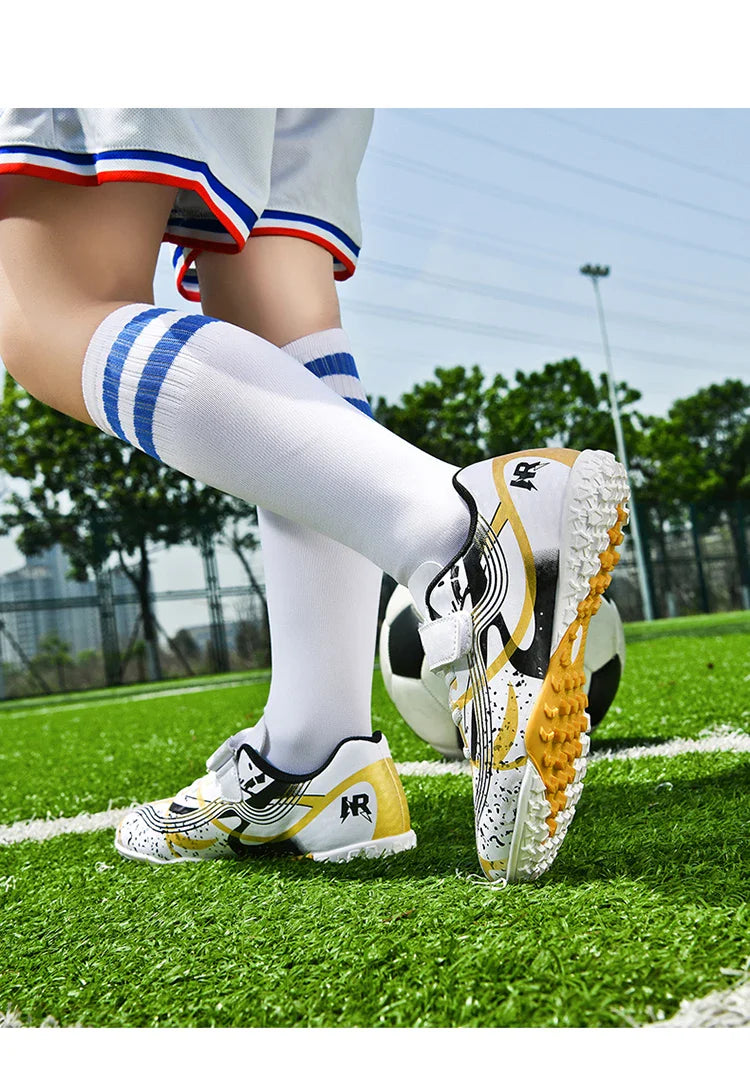Soccer Shoes with Rubber Soles for Kids, Multicolor FG & TF Training Styles