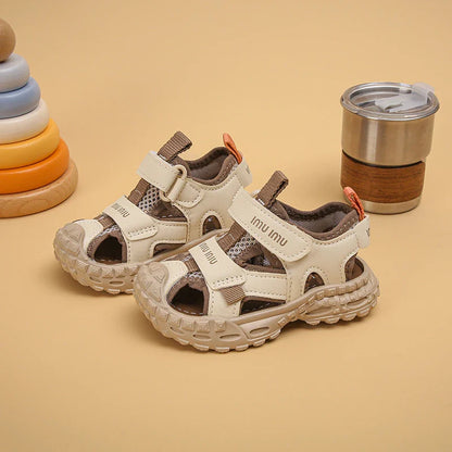 2026 New Summer Children Sandals For Boys Mesh Breathable Kids Sport Shoes Soft Sole Fashion Toddler Boys Beach Sandals EU21-30