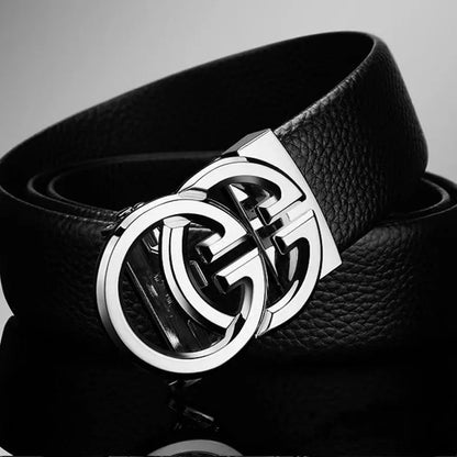 Men's high quality belt luxury belt, black men's automatic buckle jeans men's belt suit belt