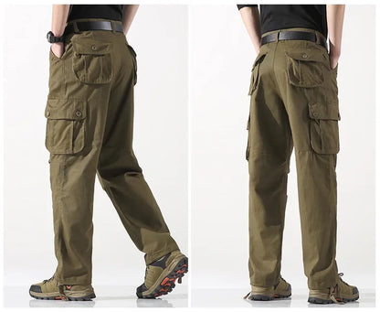 New Men Cargo Pants Pants 6 Pockets Fashion Cargo Pants Quality Cotton Outdoor Male Casual Pants