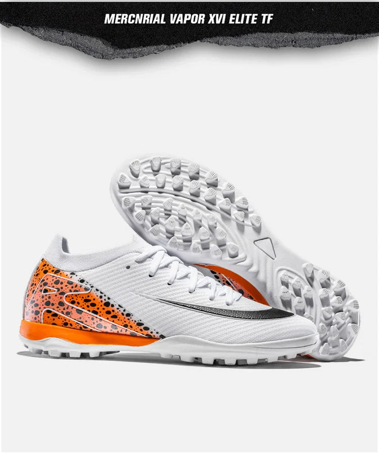 Soccer Cleats for Men Women AG/TF Breathable Cushioned Insole Anti-Slip Outdoor Sports Artificial Grass Football Boots