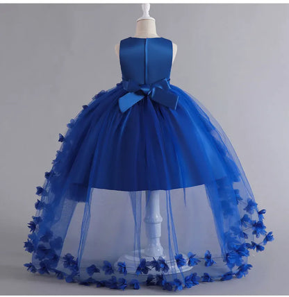 Kids for Girl's 3 to 12 years old Formal Evening Trailing Dress Sleeveless Princess Fluffy Cake Dinner Performance Dance