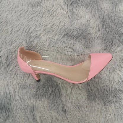 Women Pumps Spring Autumn PVC Transparent 5cm Low Heels Sexy Pointed Toe Slip-on Thin High Heels Party Wedding Shoes