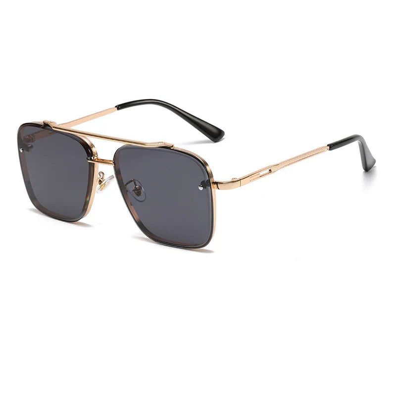 Sunglasses for Men Fashion Metal Big Frame Sun Glasses Brand Design