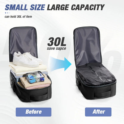 Men Vacuum Compression Backpack 15.6in Laptop Backpack Expand Hiking Vacuum Travel Backpack, Ryanair Backpack 40x30x20 Cabin Bag