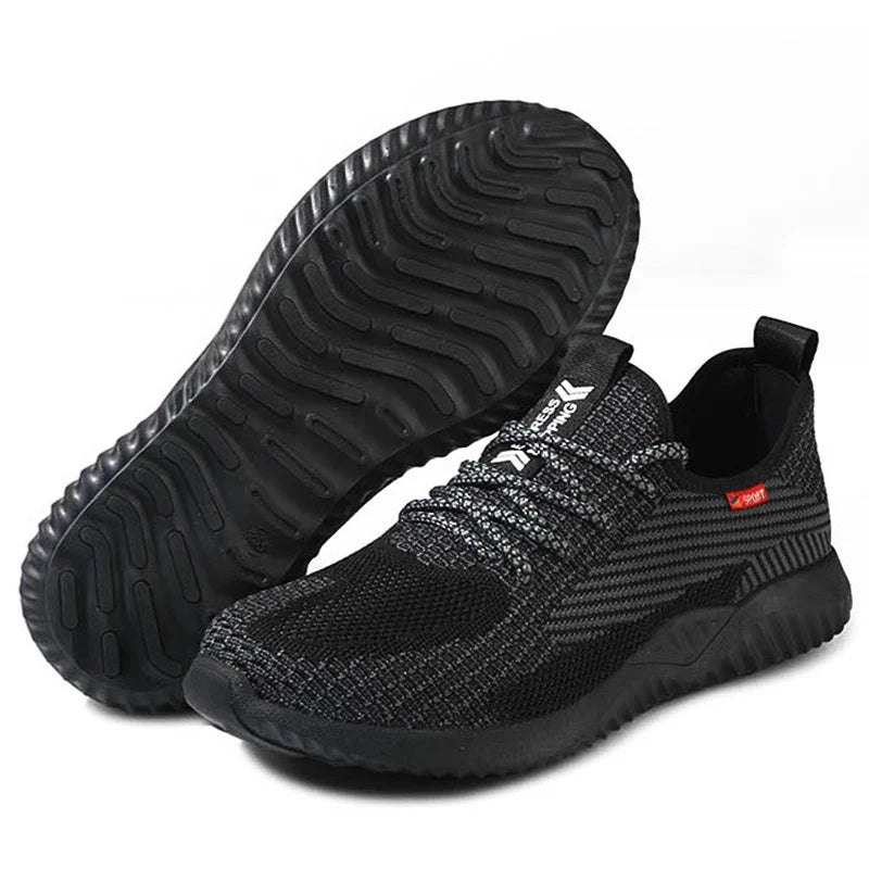 Safety shoes, breathable lightweight work shoes, puncture-resistant and smash-proof protective shoes, steel-toe shoes