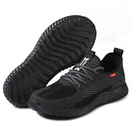 Safety shoes, breathable lightweight work shoes, puncture-resistant and smash-proof protective shoes, steel-toe shoes