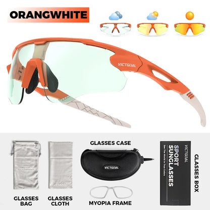 Photochromic Cycling Sunglasses for Men Women Sports UV400 Protection Bicycle Eyewear MTB Mountain Road Bike Eyeglass