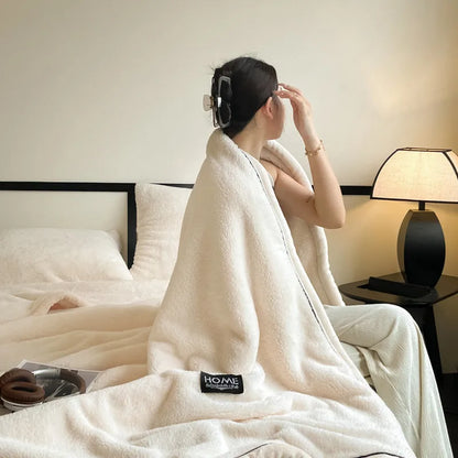 New Grade A Half-sided Velvet Autumn Winter Keep Warm Blankets for Bed Soft Fluffy Warmth Sofa Blanket Shawl Napping Blankets