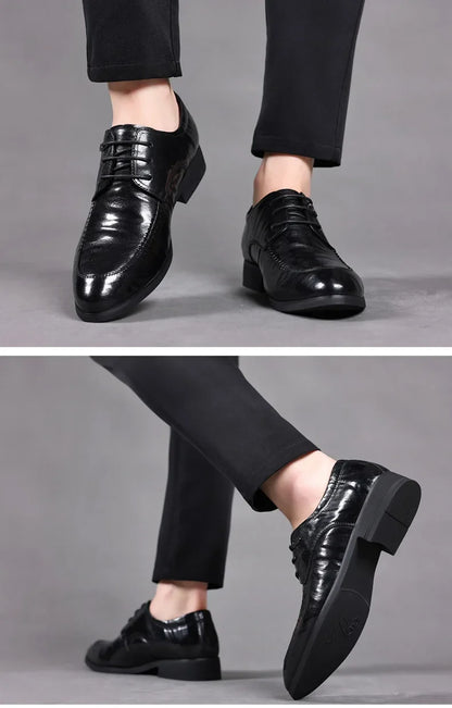 Spring Business Dress Men Leather Shoes Men British Top Sheepskin Shoes