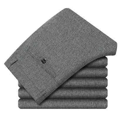 Mens Business Casual Pants Spring Autumn Suit Pants Formal Dress Pants for Husband Dad Trousers 29-40