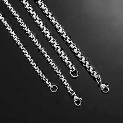 Thickness 2mm/3mm/4mm/5mm/6mm Stainless Steel Link Classic Curb Necklace Chain for Men Women Jewelry 14 to 40 Inches