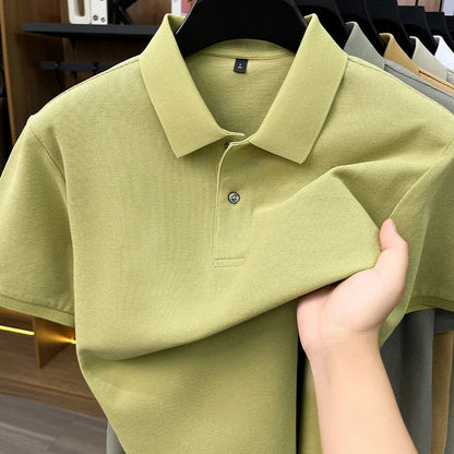 20 Colors Men's 100% Cotton Polo Shirt - Summer Casual Breathable Tee,Ideal for Golf and Sports,Business Casual,Silk-Like Finish