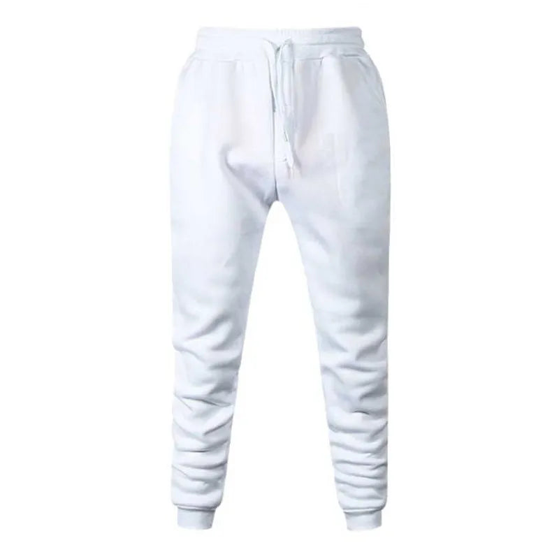 Autumn and winter Men Warm Casual Pants Fitness Sportswear Tracksuit Bottoms    Trousers Black Gyms Jogger Pants