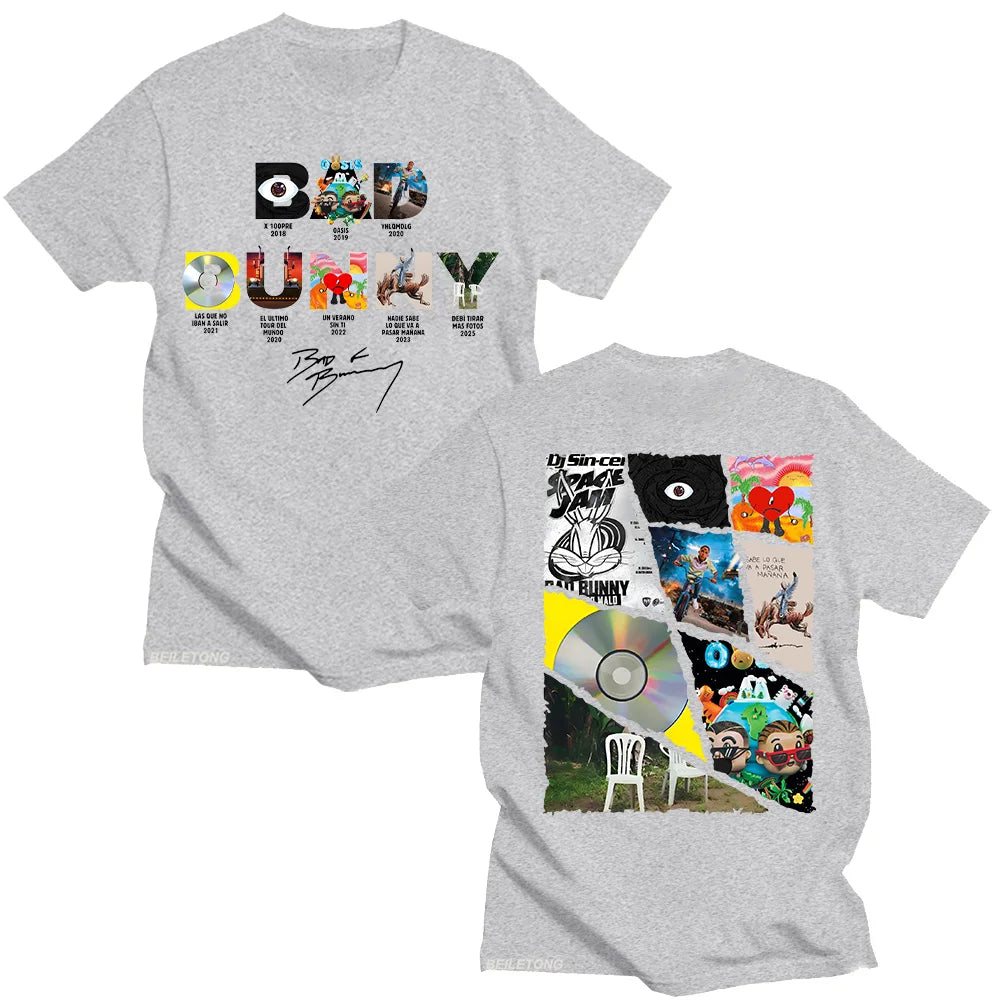 Bad Bunny Fashion 2025 New Cotton Tshirts Vintage Funny Frog Debí Tirar Más Fotos Tees Women Men Design Aesthetic Top Y2K Trends