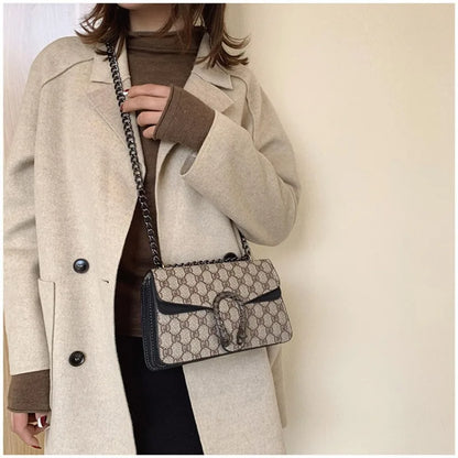 2025 New Trendy Fashion Dionysus Bag Vintage Print Mini Shoulder Crossbody Chain Bag for Women