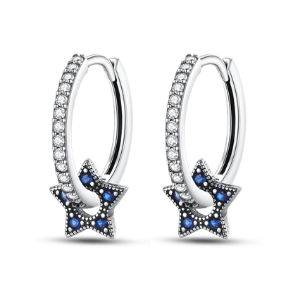 925 Silver Charms Plata De Ley 925 Jewelry Women Fashion Cute Tiny Clear Crystal CZ Stud Earrings Star Starfish Dolphin Earrings
