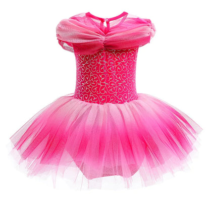 Round Yuan Girl Ballet Practice Dress Party Fancy TUTU Dress Elsa Anna Belle Alice Colorful Clothes Baby Girl Party Costumes
