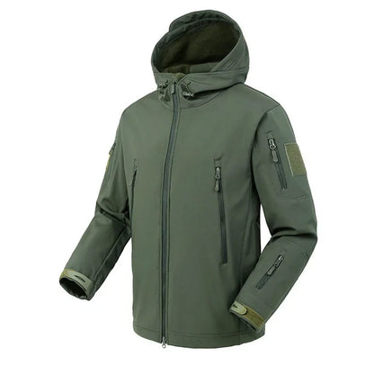 Jaquetas Masculinas Soft Shell Militar Shark Skin Tática Corta-vento Impermeável Jaquetas Masculinas de Combate do Exército Casacos Bomber Masculinos com Capuz