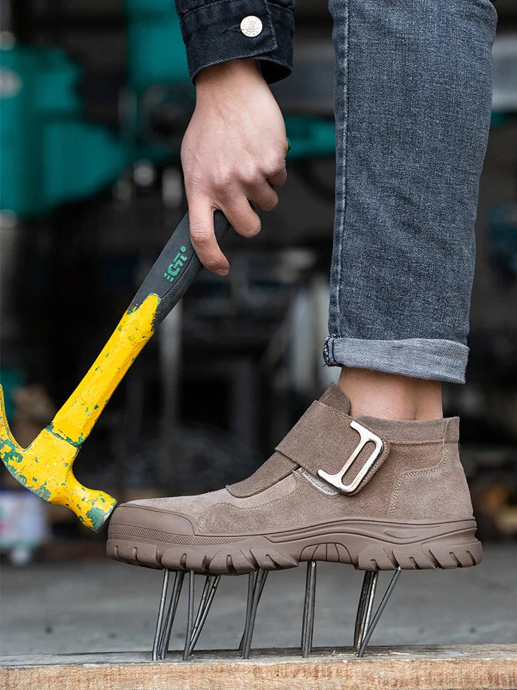 Men Work Safety Shoes Anti-Smashing Steel Toe Puncture Proof Boots Indestructible Work Shoes Construction Work Shoes For Man