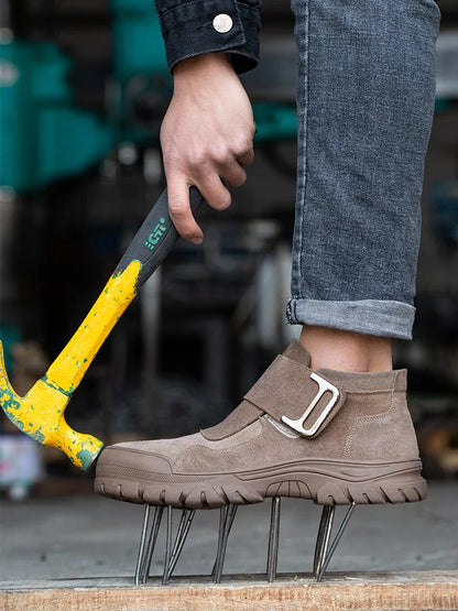 Men Work Safety Shoes Anti-Smashing Steel Toe Puncture Proof Boots Indestructible Work Shoes Construction Work Shoes For Man