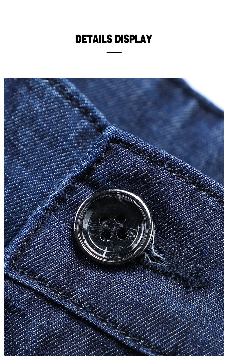 Modal Fabric Spring Summer Men's Black Thin Straight Jeans Classic Style Business Fashion Stretch Loose Jeans Male Brand