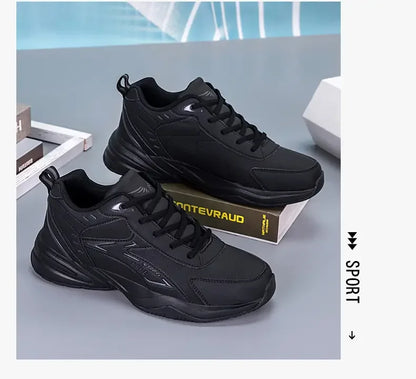 Tênis Chunky Masculino Sola Grossa Versátil 2025 Nova Tendência Cadarço de Malha Respirável Tênis Esportivo Casual Solas Macias Aumentadas