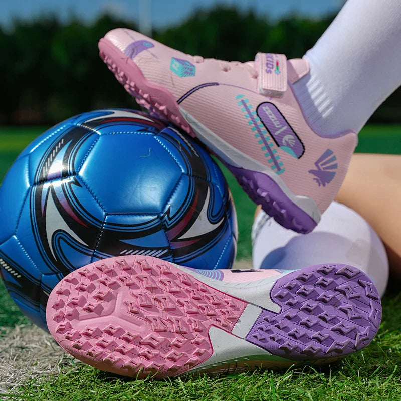Kids Soccer Cleats Unisex Child Turf Soccer Shoes Indoor Youth Football Boots Artificial Ground Trainning Futsal Sneaker Outdoor