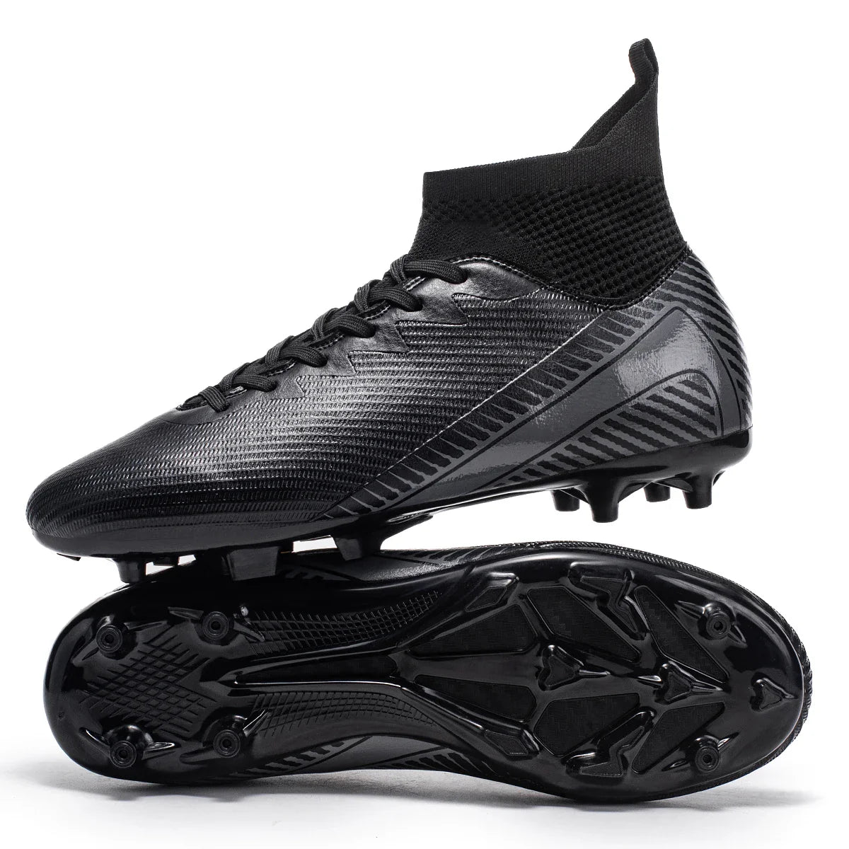 Breathable AG FG football shoes PU Fabric Mesh Upper TPU Wear-resistant Sole Non-slip Design For Kids Youth Daily Play