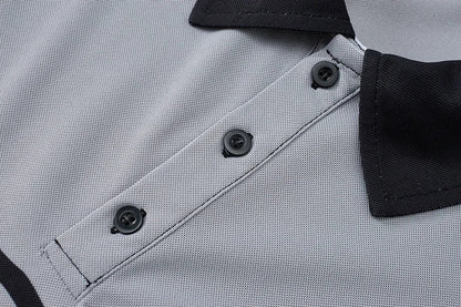 Striped Polo Shirt Men Plus Size 1XL-7XL 110-180kg Short Sleeve T-Shirt Loose Polos Oversized Tops Grey White Big Male Clothing