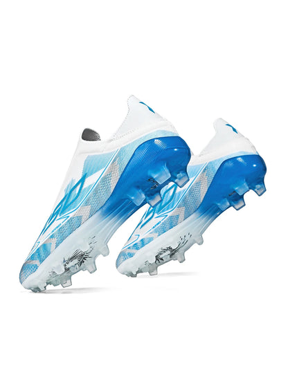 Lightweight AG/FG Long Nail Soccer Shoes，PU Fabric Stitching Upper，TPU Wear-resistant Sole，Quality Reliable for Youth Men Women