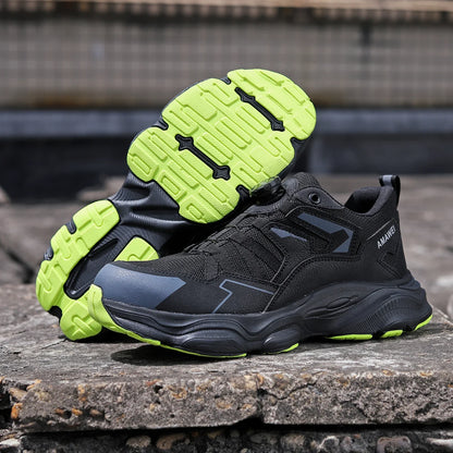Steel Toe Safety Shoes Men, Anti-Puncture Anti-Smash Non Slip Industrial Work Boots, Lightweight CE New Work Safety Shoes
